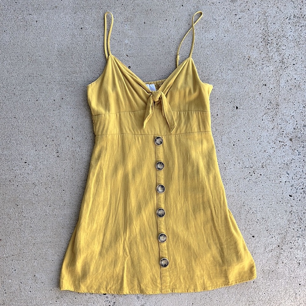 Anthropologie J.O.A (S) golden yellow sundress